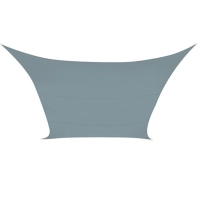 SHADE SAIL - RECTANGULAR - 2 x 3 m - COLOUR: LIGHT SLATE GREY