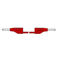 INJECTION-MOULDED MEASURING LEAD 2mm 50cm / RED (MVL 2/50)