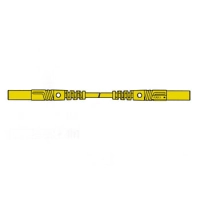 CONTACT PROTECTED INJECTION-MOULDED MEASURING LEAD 4mm 25cm / YELLOW (MLB/GG-SH 25/1)