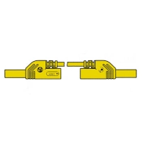 CONTACT PROTECTED INJECTION-MOULDED MEASURING LEAD 4mm 25cm / YELLOW (MLB-SH/WS 25/1)