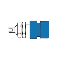 INSULATED 4mm SOCKETS / BLUE (BIL 20)