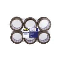 Packaging tape flatpack 6 rolls - brown 50mm x 66m