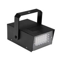 MINI valge LED-stroboskoop - 24 LED - patareiga