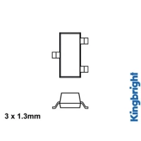 KM-23SGC-F pindmontaazi LED, roheline, Water-clear 5-12mcd