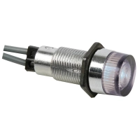 13mm ümmargune paneeli kontroll-lamp,  12V läbipaistev