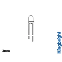 3mm STANDARD LED LAMP RED DIFFUSED