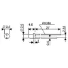 3mm standardLED lamp; roheline, hajutatud