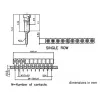 TULIP IC SOCKET, SINGLE STRIP ROW 36 CONTACTS, PITCH ="" 2.54mm