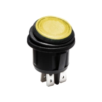 Oranzi LED-ga Rocker-lüliti  2P DPST / ON-OFF 12 V