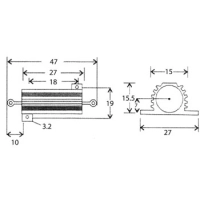 RESISTOR 25W 5E6