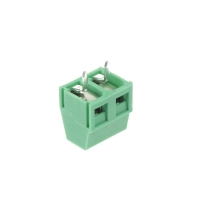 PROFESSIONAL SCREW TERMINAL, LOW PROFILE, 2 POLE, GREEN , 5mm PITCH