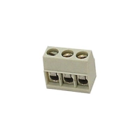 SCREW CONNECTOR, 3 POLES, SQUARE TYPE, IVORY, PITCH ="" 5mm