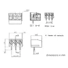 SCREW CONNECTOR, 3 POLES, SQUARE TYPE, IVORY, PITCH ="" 5mm