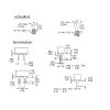 VERTICAL SUBMINIATURE TOGGLE SWITCH DPDT ON-(ON)