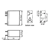 Vertikaalne relee: 10A/30VDC-220VAC 1 x inverter, 24Vdc