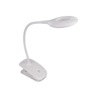 Akutoitega LED laualamp+klamber - dimmerdatav- 20 LEDs - valge