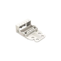 Kaabli klamber - FOR 5-CONDUCTOR TERMINAL BLOCKS - 221 SERIES - 4 mm² - WITH SNAP-IN MOUNTING FOOT FOR HORIZONTAL MOUNTING - WHITE