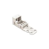 Kaabli klamber - FOR 2-CONDUCTOR TERMINAL BLOCKS - 221 SERIES - 4 mm² - WITH SNAP-IN MOUNTING FOOT FOR VERTICAL MOUNTING - WHITE