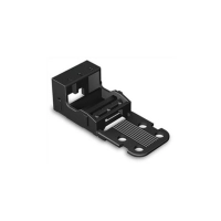 Kaabli klamber - FOR 3-CONDUCTOR TERMINAL BLOCKS - 221 SERIES - 4 mm² - WITH SNAP-IN MOUNTING FOOT FOR VERTICAL MOUNTING - BLACK