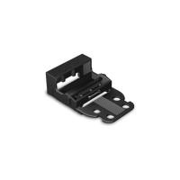 Kaabli klamber - FOR 5-CONDUCTOR TERMINAL BLOCKS - 221 SERIES - 4 mm² - WITH SNAP-IN MOUNTING FOOT FOR VERTICAL MOUNTING - BLACK