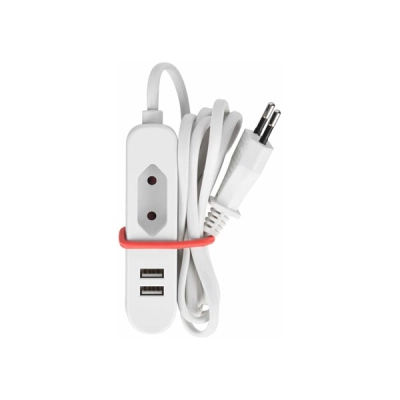 1-pesaga Euro-pesa + 2 USB porti - sobib reisimiseks