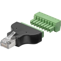 Terminal Block 8-pin > RJ45 male (8P8C)