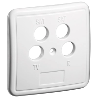 4-hole Cover Plate for Antenna Wall Sockets