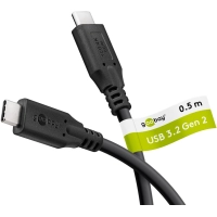 USB-C™ Cable, USB 3.2, 60 W, 10 Gbit/s, Power Delivery, 0.5 m