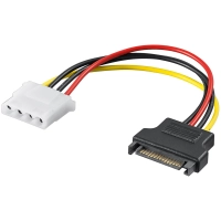 PC Power Cable/Adapter, SATA Female to 5.25 Inch Female