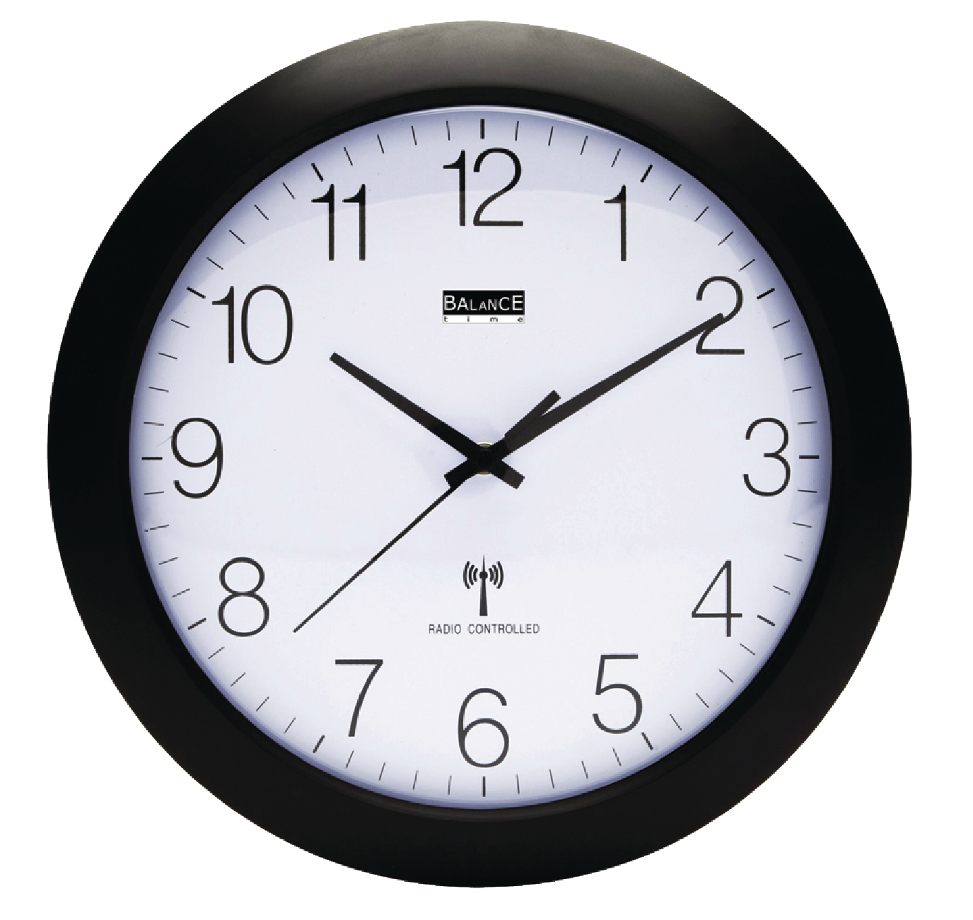 Radio-controlled Wall Clock 30 Cm Analogue White / Black - Oomipood