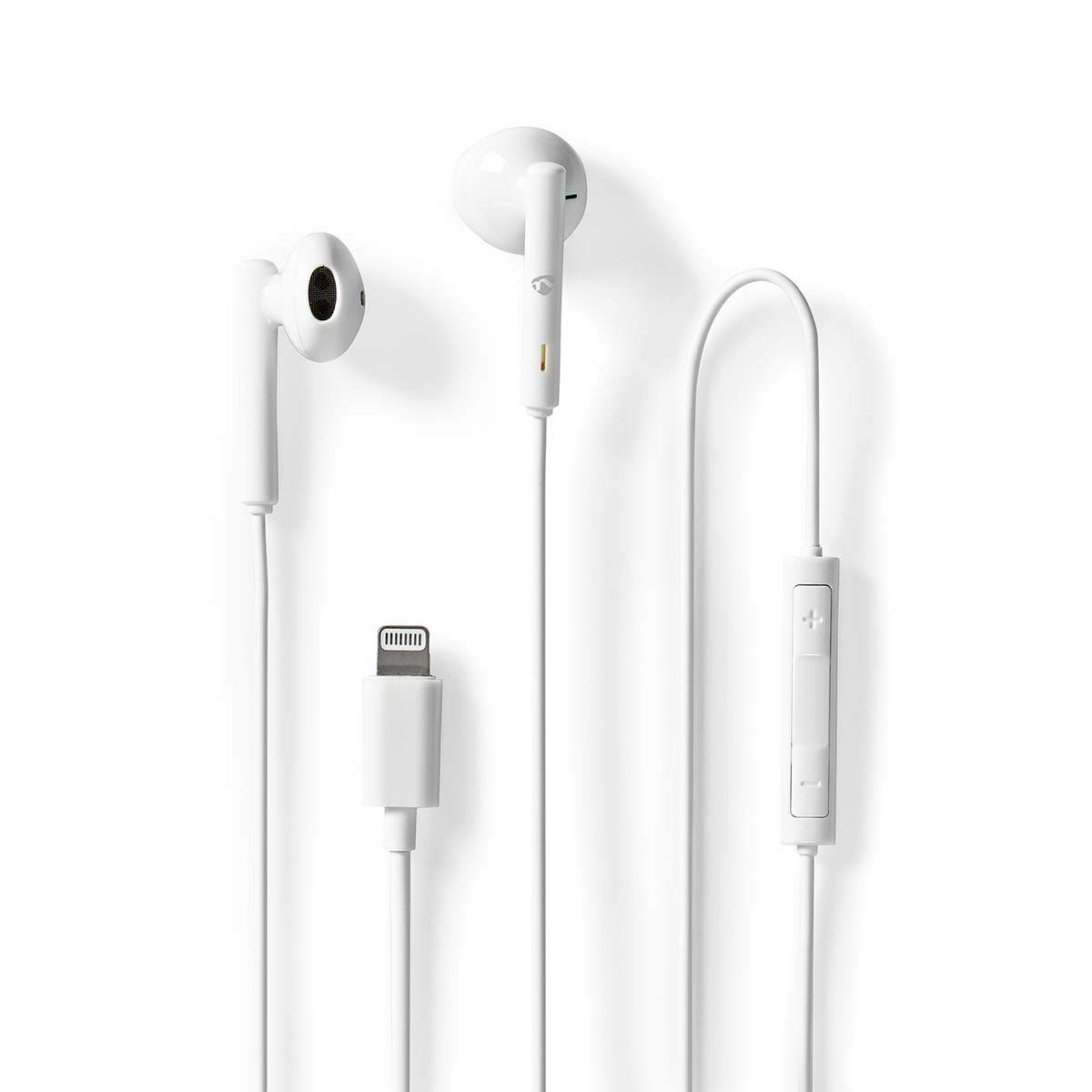 Wired Earphones | Lightning | Cable Length:  M | Built-in Microphone |  Volume Control | White - Oomipood