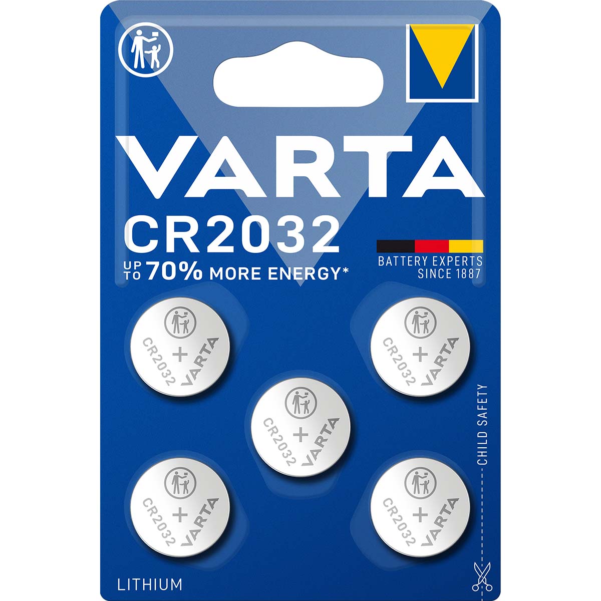 VARTA CR2032 LITHIUM button battery - 2 Items, 1 item