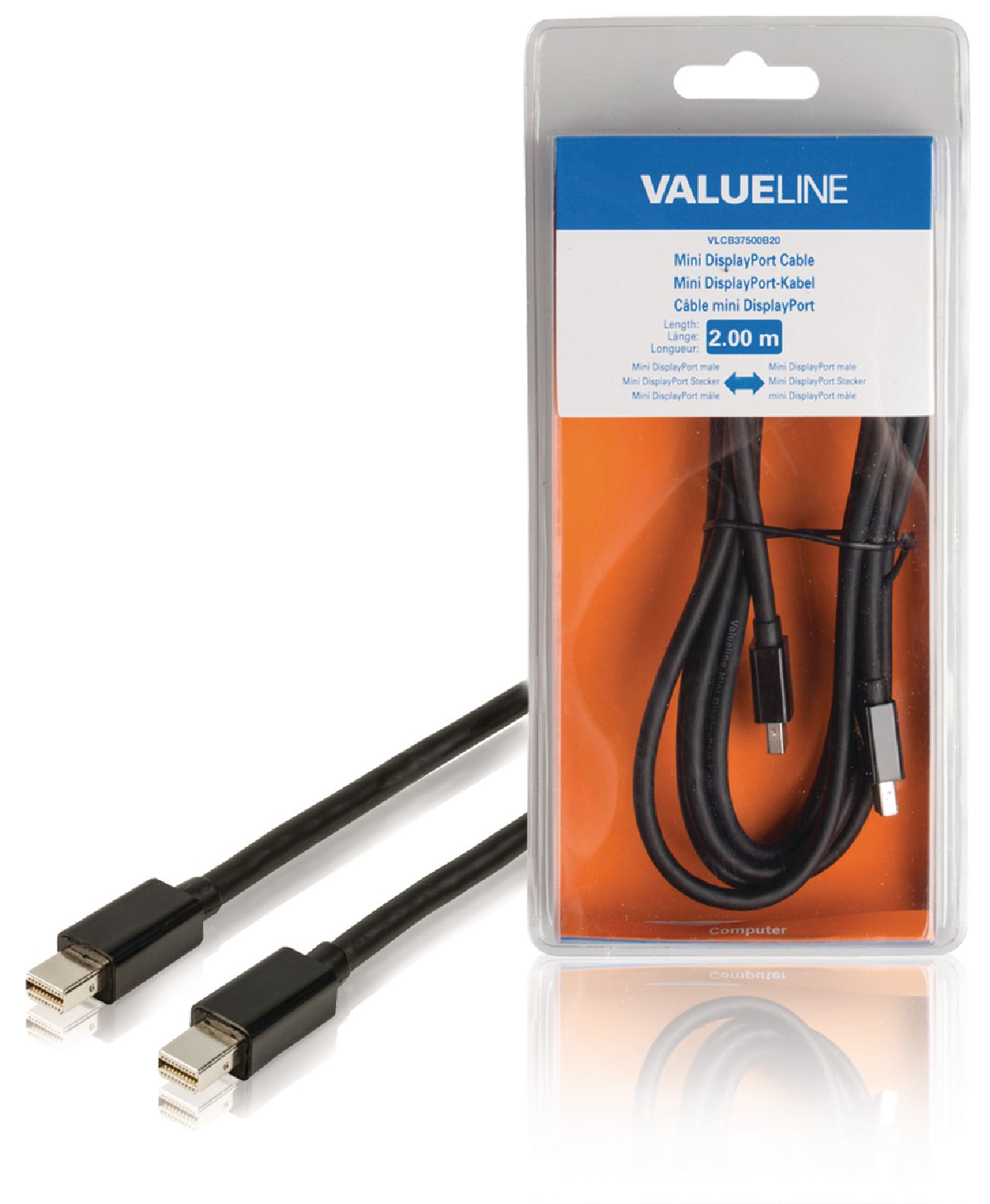 HDMI cable A male to micro HDMI (D) male, black, length 2.00m, polybag